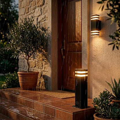 Wired Lights Outdoor Waterproof IP65 Wall Light Super Bright Starburst Shadow Pattern 2 x GU10 Sockets, 1 Pack Professional Landscape Lighting for Garden, Yard, Patio & Walkway