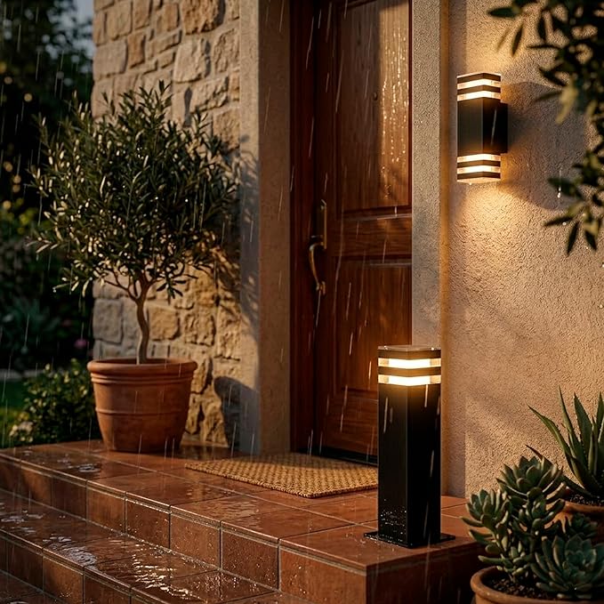 Wired Ground Lights Outdoor Waterproof IP65 Super Bright Starburst Shadow Pattern E27 Socket Light, 1 Unit Professional Heavy-Duty Ground Standing Lighting for Pathway, Driveway, Yard, Deck