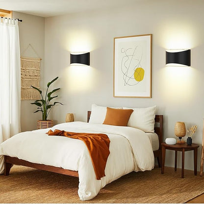 FOLKSMATE Battery Operated Wall Sconces Set of 2, 8000mAh Rechargeable Remote & Touch Control Wall Lamps, 3 Color Temperatures, Timer Dimmable Light for Bedroom, Living Room, Hallway