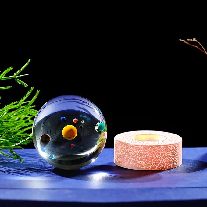 80mm Crystal Ball 3D- Collectible Figurines (Colorful Solar System)