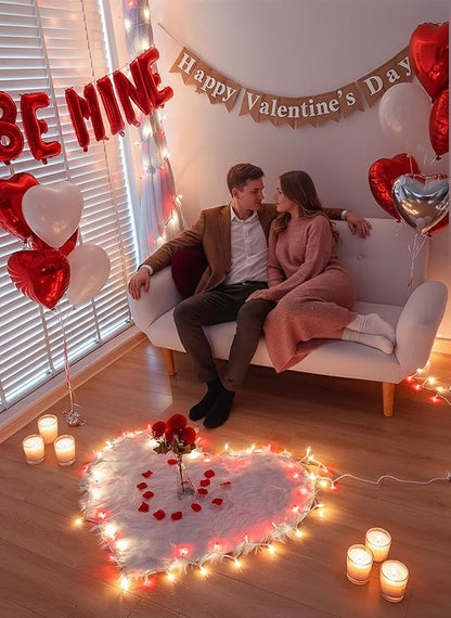 Red Clear Christmas Lights,13FT 50 Count Incandescent Mini Light,White Wire Christmas String Lights Plug in Waterproof for Tree Xmas Wedding Indoor Outdoor Valentine's Day Decor (Red Clear, 50 Count)