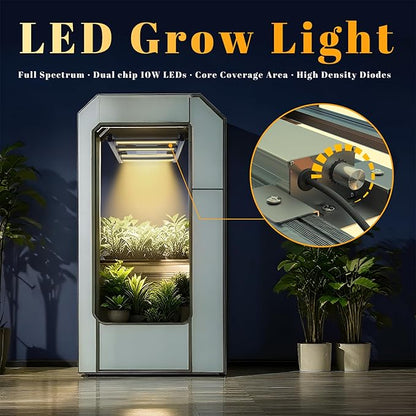 HHNMAHN 120W LED Grow Light Full Spectrum Dimmable for Indoor Plants,13x12.5Inch Hanging Growing Lamp with Adjustable Lanyard,2x2ft Coverage Waterproof Driver for Greenhouse Seedling Vegetable Flowers