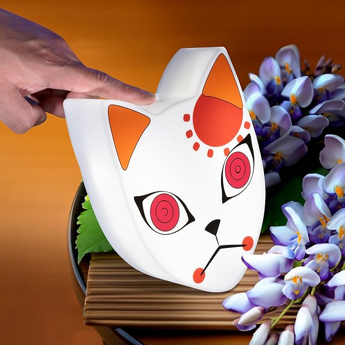 ABYSTYLE Demon Slayer Kimetsu No Yaiba Fox Mask LED Lamp Portable Anime Decor Light Room Office Home Decor Anime Manga Gift
