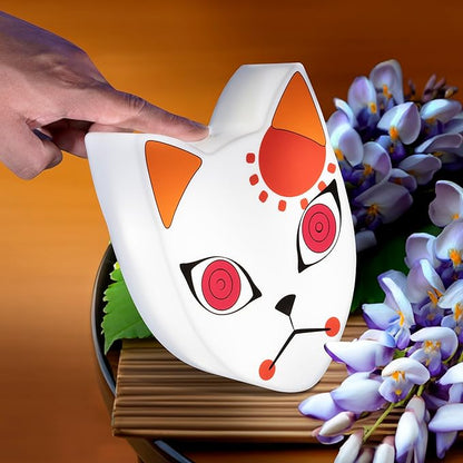ABYSTYLE Demon Slayer Kimetsu No Yaiba Fox Mask LED Lamp Portable Anime Decor Light Room Office Home Decor Anime Manga Gift