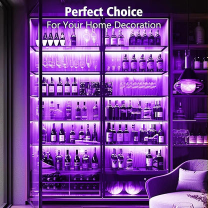 echosari Strip Lights USB 5V, 9.8Ft 180 LED Strip Lights 2835 SMD Super Bright with Self-Adhesive DIY for Cabinet Photo Frames Desks Monitor Shelves Decor (Purple)