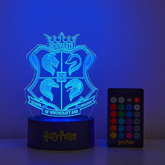 Harry Potter Acrylic 3D LED Illusion Lamp, Color-Changing Night Light for Kids Bedroom, Desk & Home Décor