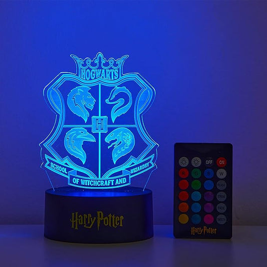 Harry Potter Acrylic 3D LED Illusion Lamp, Color-Changing Night Light for Kids Bedroom, Desk & Home Décor