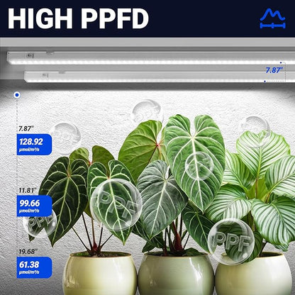 Barrina T5 Grow Lights for Indoor Plants, 4FT 160W (8 X 20W) Full Spectrum Grow Light with Separate Switch, Linkable Grow Lamp, Indoor Plant Lights for Growth, Plug and Play, 5000K, 8 Packs