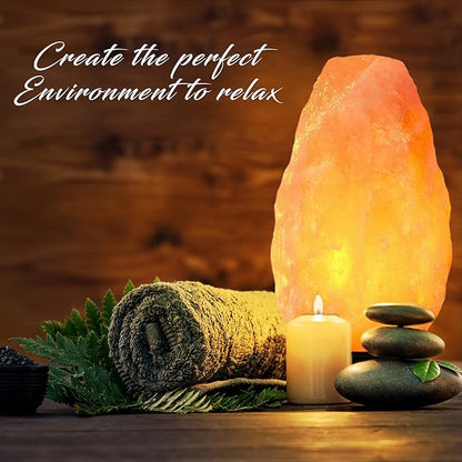 Himalayan Glow Salt Lamp - Multi-Color USB Himalayan Salt Lamp with Dimmer Control | LED Bulb | Plastic Base | Amber Glow, Idle for Gift, Decor & Desk