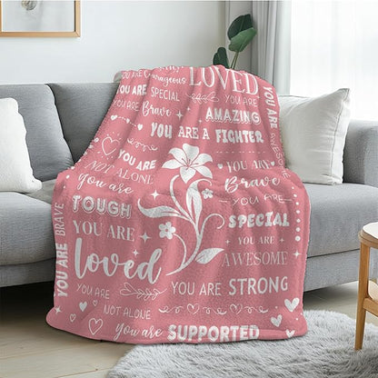 Get Well Blanket Gift for Women, Warm Recovery Blanket for Her, Best Get Well Soon Gifts for Women, Flannel Blankets for Couch, Sofa, Travel, Gifts for Christmas Thanksgiving Day 50x60