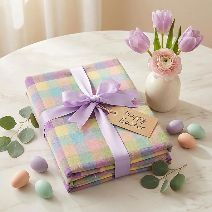 Urban Villa Easter Tablecloth Buffalo Check Table Cloth Tabletop Cover Kitchen Dining Tablecloth 100% Cotton Great Parties Wedding Holiday Dinner Easter Rectangle 60X102 Inches 8-10 Seats Table Cloth