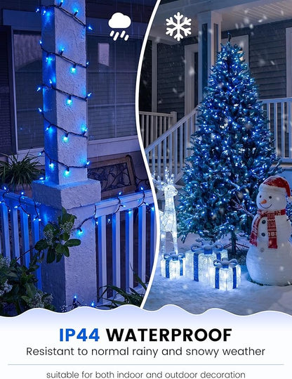 Blue Christmas Lights,13FT 50 Count Incandescent Mini Clear Lights Plug in,Blue String Lights Green Wire for Indoor Outdoor Halloween Xmas Tree Party Bedroom Wall Christmas Decoration