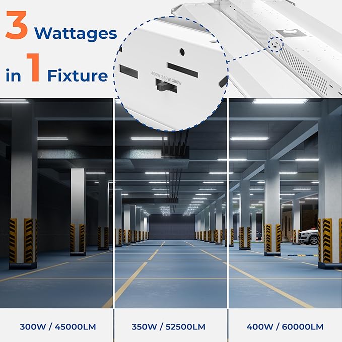 CINOTON Linear LED High Bay Shop Light (400W/350W/300W-1 Pack)