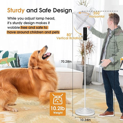 hanaking 30W/2600LM Bright Floor Lamp with Remote Control, RGB Color Changing Torchiere Floor Lamp, Stepless Adjust Color Temperatures and Brightness for Bedroom and Play Room