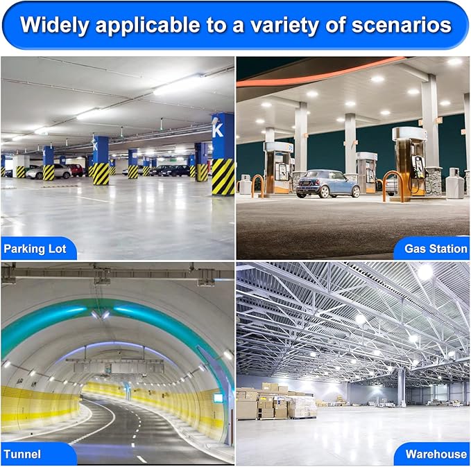 LED Canopy Lights Outdoor, with Selectable Wattage (100/80/60W) and CCT,IP65 Waterproof, for Carport, Gas Station, Tunnel, Warehouse, Inner Parkinglot,Shop Lights 10 * 10 (100W-1P)