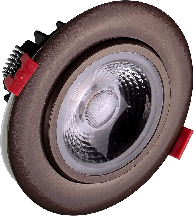 NICOR Lighting 4 inch LED Gimbal Recessed Downlight in Oil-Rubbed Bronze, 3000K (DGD411203KRDOB)