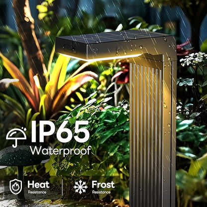 COXSENI Solar Lights Outdoor Pathway, 6Pack Motion Sensor Solar Pathway Lights, 2 Colors Adjustable & 3 Working Modes, IP65 Waterproof Outdoor Landscape Lighting for Garden Yard Driveway Walkway Lawn