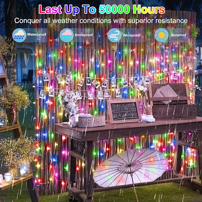 1500 LED 470FT Christmas Lights Outdoor, Christmas String Fairy Lights with Timer & Memory, Waterproof 12 Modes Dimmable Twinkle Tree Lights for Home Patio Wedding Party Yard Xmas Decor, Multicolor