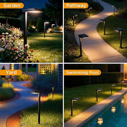LUTEC 2 Pack Low Voltage Pathway Lights, Aluminum 12V Landscape Lighting with Connectors，IP65 Waterproof Anti-Glare Wired LED Pathway Lights, 5W 500LM Warm White 3000K for Pathway, Yard, Garden