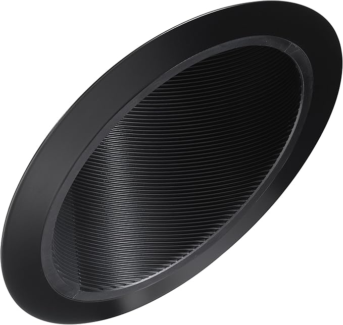 Juno Lighting 604B-BL 6-Inch Super Slope Downlight Black Baffle, Black Trim