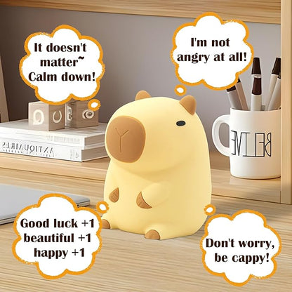 Anywin Cute Capybara Gifts, Capybara Lamp, Squishy Animal Night Light with Timer & Dimmer for Bedroom Decor, Silicone Rechargeable Bedside Light for Kids Boys Girls Women Baby Toddler Teens Gifts