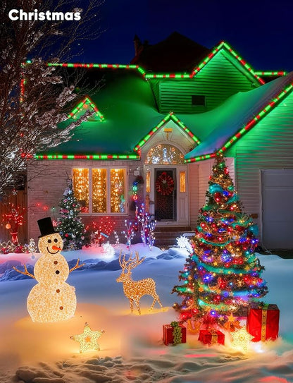 GZBtech RGB+IC+CCT LED Strip Lights 100FT/30M, Outdoor Color Chasing Festival Light with Warm&Cold White, Dimmable IP65 Waterproof LED Christmas/Halloween Lighting for Party, Patio, Garden, ETL Listed