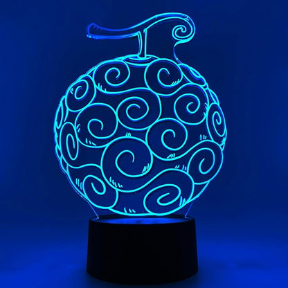 Otaku Lamps Gum Gum Fruit One Piece – Anime Lamp Figure Night Light, 16 Color RGB LED – 3D Anime Room Décor Gift for Otaku