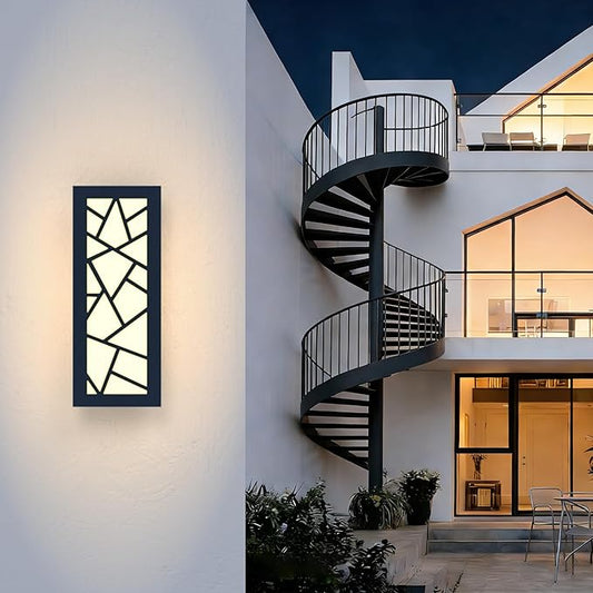 Outdoor Wall Light 11.8inch Modern Outdoor Wall Sconce LED Long Wall Sconce Black Front Porch Light IP67 Waterproof 3000K Exterior Lighting Fixtures