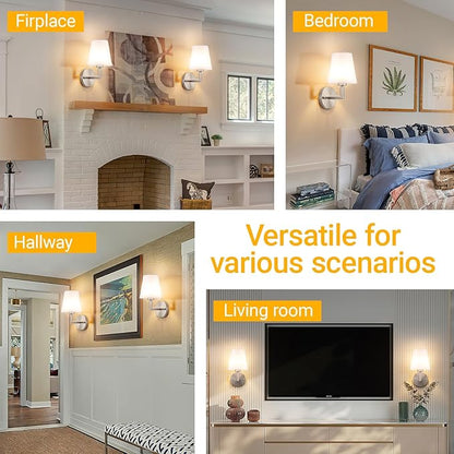 Nekhung Battery Operated Wall Sconces Set of 2, Wireless Wall Light with 10000mAh RGB Dimmable Magnetic Bulb, Rechargeable Wall Sconce with Remote Control for Bedroom Living Room