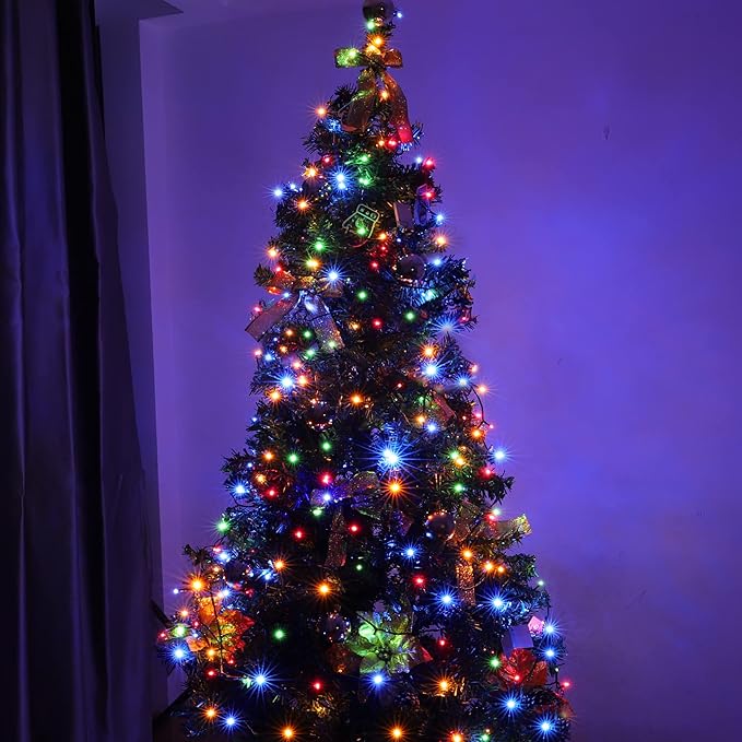 PMS 100-1000 LED Christmas Lights, Low Voltage Fairy String Lights with 8 Modes, Ideal for Xmax Tree, Garden, Home, Party, Halloween Festival Deco (Mixed-Color, 100 LEDs)