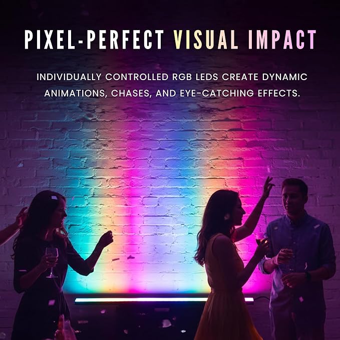 CHAUVET DJ – COLORstrip Pix ILS LED Strip Light | Full-Size Pixel Mapping Fixture for Wash and Eye-Candy Effects, Individual LED Control, ILS and D-Fi USB Wireless DMX, Stage and Event Lighting