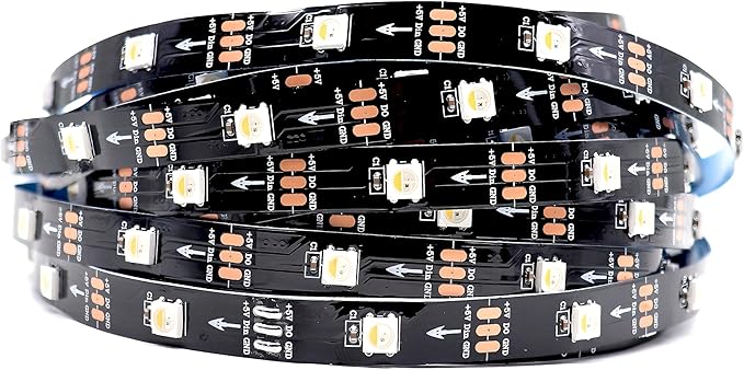 DC5V SK6812 (Similar WS2812B) RGBW RGB+Neutral White 30leds/Pixels/m LED Strip light Individually Addressable 4Color in 1LED Non-Waterproof (16.4ft(5m) 150leds, IP30) (No Adapter or Controller)