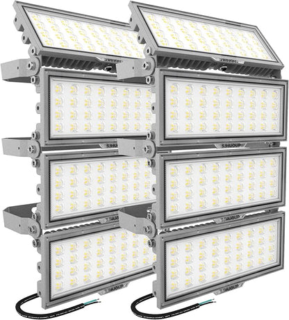 LED Flood Light Outdoor, Led Stadium Lights Super Bright Security Lights 800W (400W*2Pack), 104000Lumen, Adjustable Lighting, Surge 6KV, IP67 Waterproof, 6500K Daylight