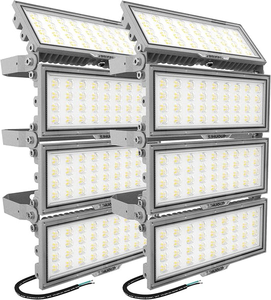 LED Flood Light Outdoor, Led Stadium Lights Super Bright Security Lights 800W (400W*2Pack), 104000Lumen, Adjustable Lighting, Surge 6KV, IP67 Waterproof, 6500K Daylight