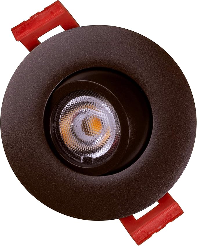 NICOR Lighting 2 inch LED Gimbal Recessed Downlight in Oil-Rubbed Bronze, 5000K (DGD211205KRDOB)