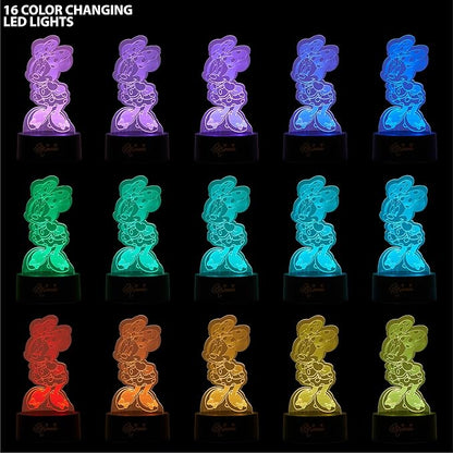 Idea Nuova Disney Minnie Mouse 3D Acrylic LED Illusion Lamp