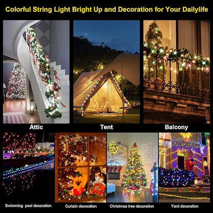 WIND STAR Solar Rope Lights Outdoor, 72FT 200 LED Solar Powered Trampoline Lights Waterproof with Remote, 8 Modes for Tent Patio Garden Party Decor, Multicolor