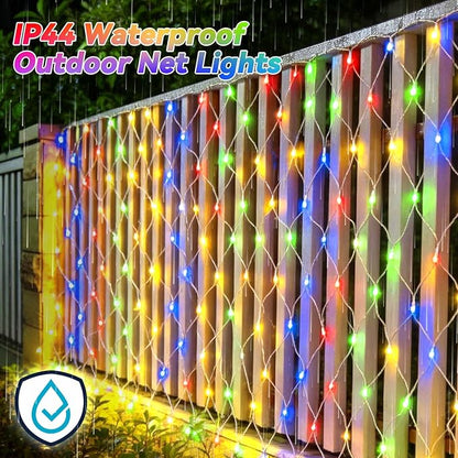LitHome 10 x 10FT Gazebo Net Lights Outdoor, 280 LED Gazebo Lighting Waterproof, 8 Modes Connectable Net Lights with Timer, Multicolor Christmas Mesh Light Plug in for Bushes, Pergolas, Garden Decor