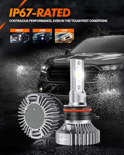 SEALIGHT 5201 5202 LED Fog Light Bulbs or DRL, 400% Super Brighter PS19W PS24W Fog Light Bulb for Car, 6000K Xenon White, 16 CSP Chips Fog Lights LED, Pack of 2