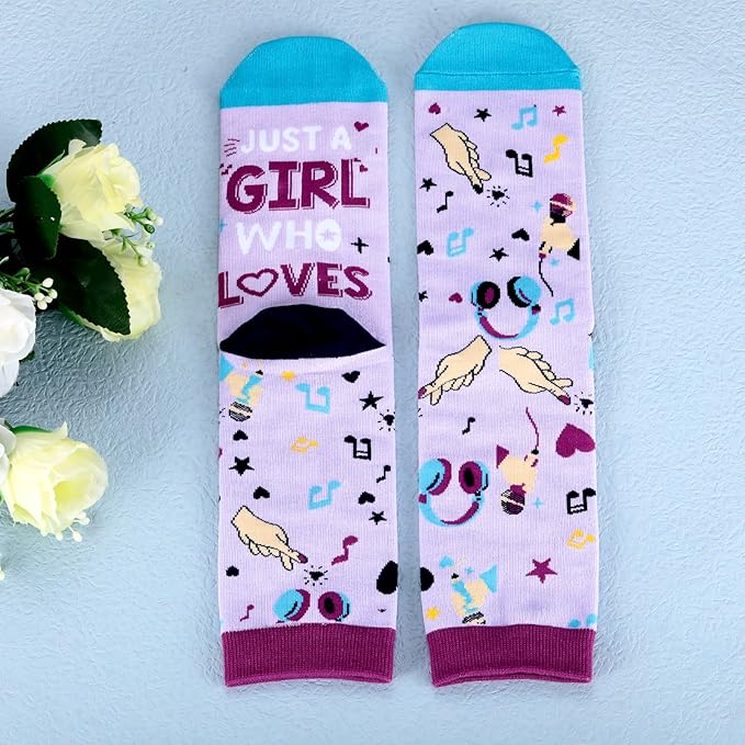 Sophauteem K-Pop Socks for Girls, Cute Crew Socks, Korean Pop Fan Gift, Kpop Lover Socks for Teens Women, Music Lover Gift