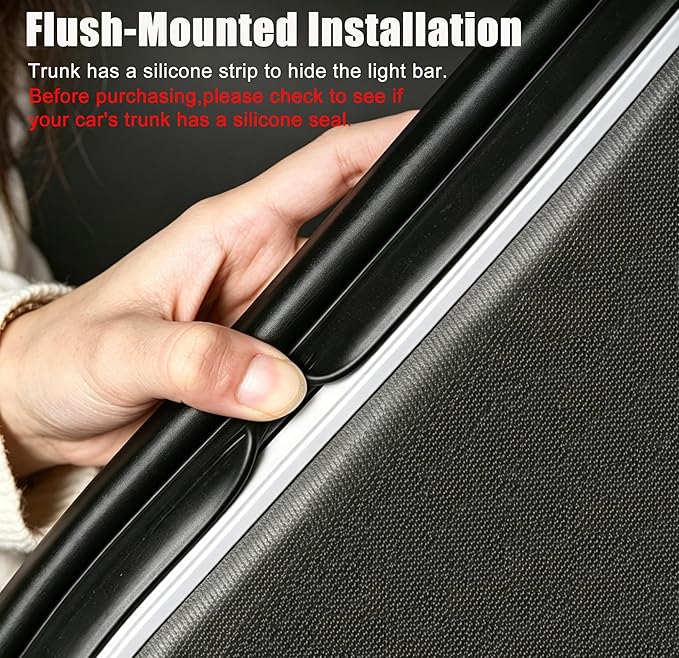 Car LED Strip Lights, Flexible Car Trunk Light Strip, 157.48" Trunk Led Light Strip, Easy to Install, Waterproof, Universal Fit for Car Trunks, SUVs,White