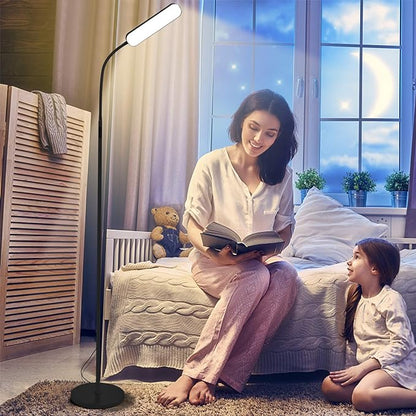 Wio-Mio Floor Lamps, RGB Color Changing Dimmer Bright LED Floor Lamp with Stepless Adjustable 3000K-6000K, Smart Remote Control Modern Standing Floor Lamp for Bedroom, Reading, Gaming Room