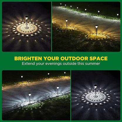 URAGO Super Bright Solar Lights Outdoor Waterproof-10 Pack, Dusk to Dawn Up to 12 Hrs Solar Powered Outdoor Pathway Garden Lights Auto On/Off, LED Landscape Lighting Decorative for Walkway Patio Yard