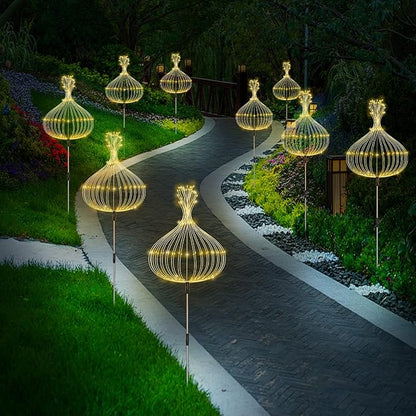 Maleyt 6 Pack Solar Garden Lights, Firework Lights, Decorative, 8 Lighting Modes with Remote 120 LED Twinkling Waterproof Landscape Outdoor Decor, for Pathway Backyard Walkway Patio (Warm White)