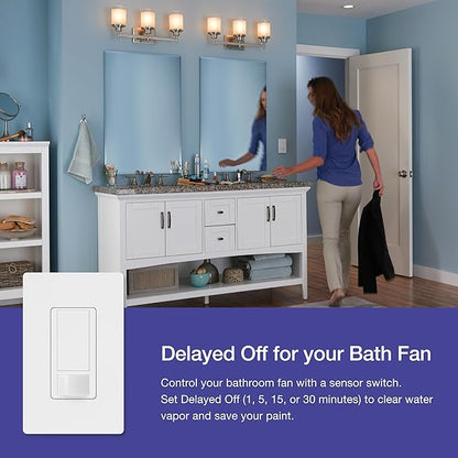 Lutron Maestro Motion Sensor Switch | 2 Amp, Single Pole | MS-OPS2-HT | Hot