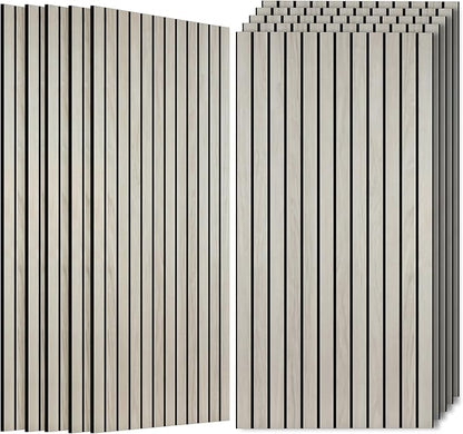 10 Pack Large Acoustic Panels 47.2”x23.6”, Decorative Acoustic Wall Panel, Sound Proof Panel with Simulated Wood Grain Finish, for Office,Home Theater,Studio,Living Room, Natural Oak