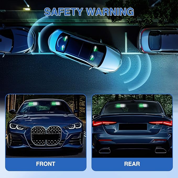 Nilight 24LED Emergency Strobe Traffic Advisor Light Bar 2 in 1 Green White Dash Warning Safety Flashing Lights Front/Rear Windshield Construction Lights for Trucks Cars Plow Police Vehicles