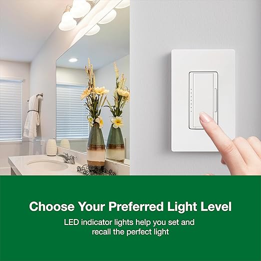 Lutron Maestro LED+ Dimmer Switch for Dimmable LED, Halogen and Incandescent Bulbs, 150W/Single-Pole or Multi-Location, MACL-153M-WH-3, White (3-Pack)