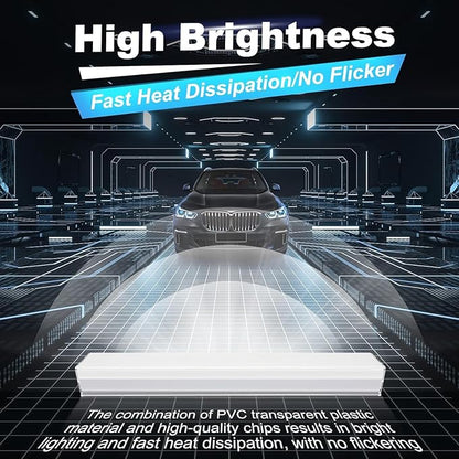 FERUERW Hexagon Garage Lights 5 Grid, 3 Color Temperature(2700/4300/6500K) Dimmable, 5 Hex Grid for Garage, Shop, Basement, Car Detailing Shop etc. with Mounting Clip