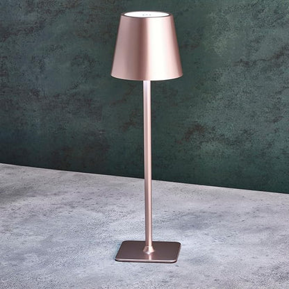 Mikasa Rechargeable LED Table Lamp, 15 Inch Cordless Accent Lamp with Touch Control Dimming, 3 Color Temperatures, 5000mAh Battery, Up to 30 Hours Runtime, Pink, Home Decor Lamp for Living Room